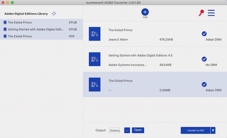 how to get pdf file from adobe digital editions