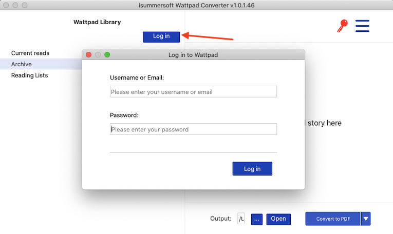 login wattpad within isummersoft